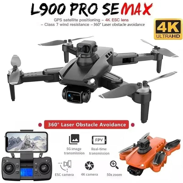 L900 Pro SE GPS Drone, 4K profissional, HD, 5G, WiFi, câmera FPV, Quadcopter, motor sem escova, RC Mini Dron para crianças, brinquedos