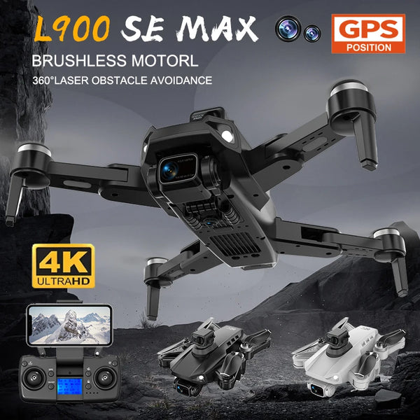 Profissional L900 Pro SE Drone, Câmera dupla dobrável 4K HD, Quadcopter com GPS sem escova, Aeronave RC, Brinquedos de fotografia aérea