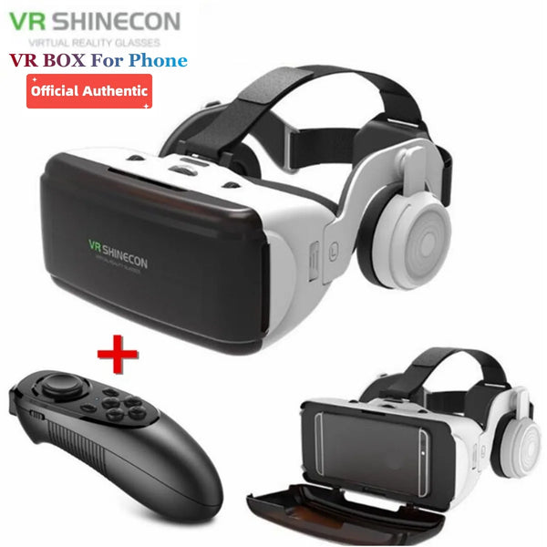 Caixa de óculos de realidade virtual original, estéreo 3D, Google Cardboard, capacete para IOS, smartphone Android, balancim sem fio