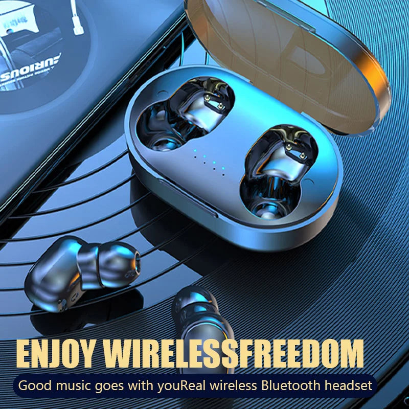 Verdadeiro Esporte Sem Fio Headset, Fone De Ouvido Bluetooth, Hi Fi 5.1, IPX4, Cabine De Carregamento Portátil